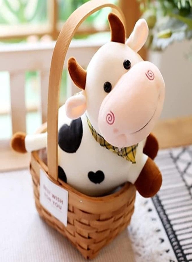 سارو لعبة بقرة سارو القطيفة الناعمة اللطيفة، ديكور منزلي للأطفال، للأولاد/البنات (عبوة من قطعة واحدة) (30 سم) (أبيض) - Image 3